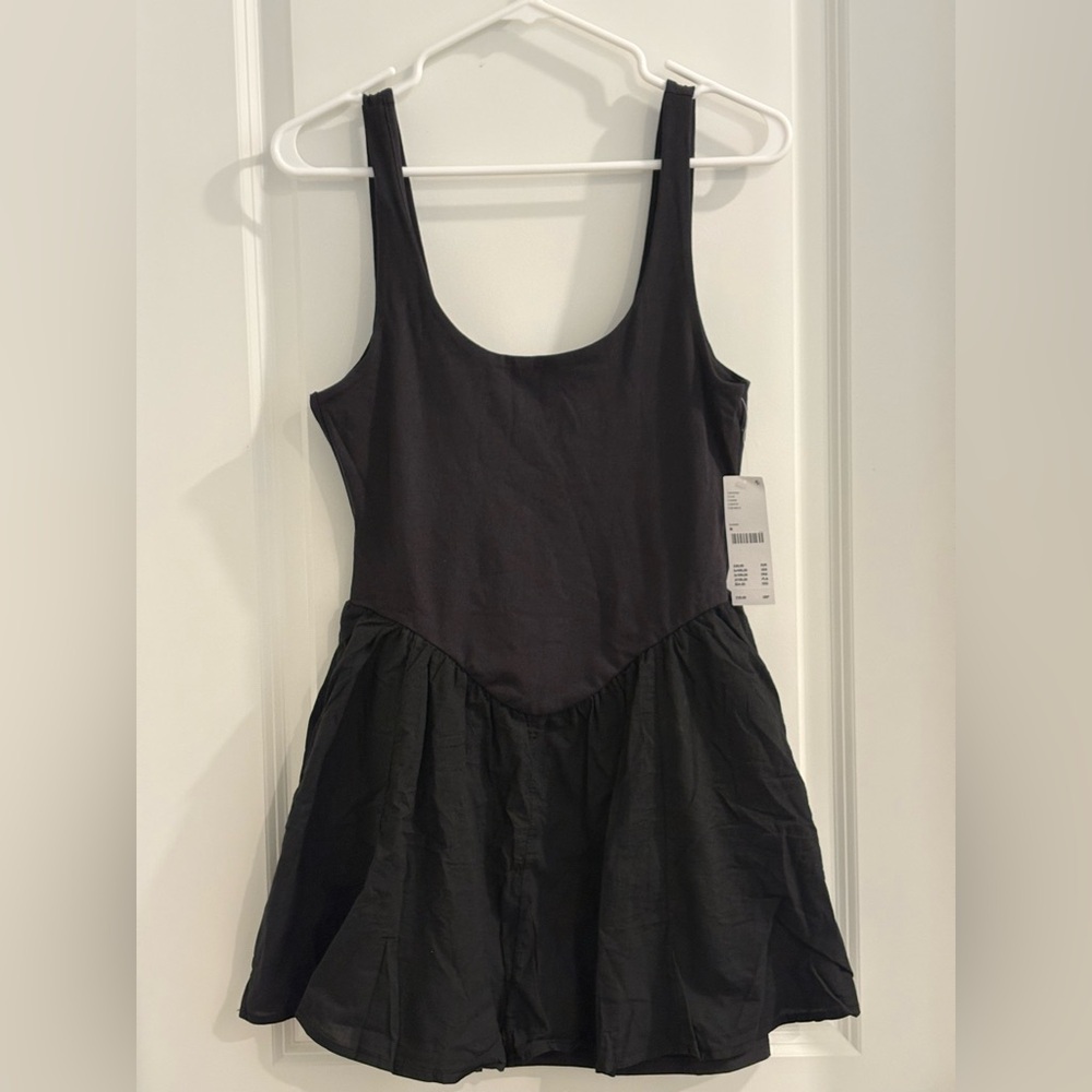 Urban Outfitters Cotton Black Fit and Flare Mini Dress - Picture 4 of 10